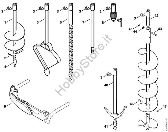Trapani, optionals BT 106 BT 106 brand Stihl